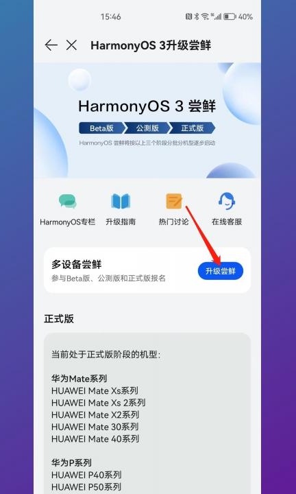 华为荣耀手机怎么升级鸿蒙系统第3步